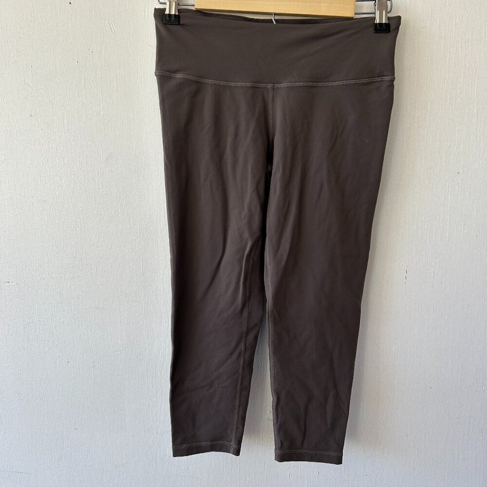 Prana Cropped Leggings Womens Small Gray Purple Athletic Active Yoga Yogi Y2K